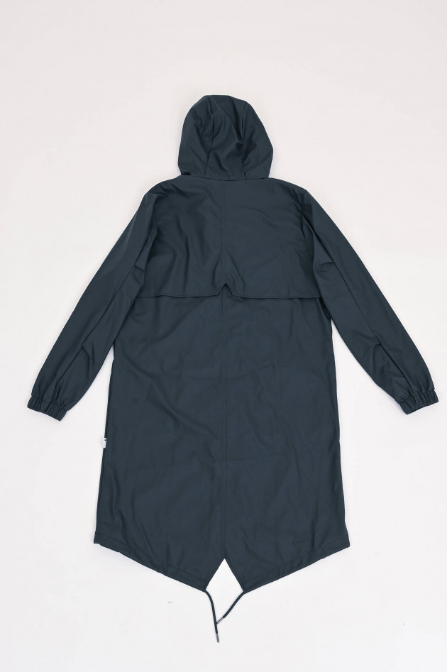 Rains Regenjacke mit Druckknöpfe in Navy