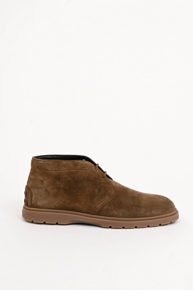 Tod's Stiefelette aus Veloursleder in Braun