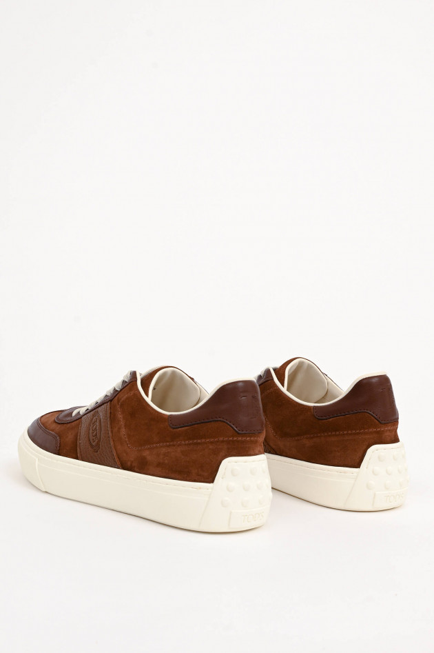 Tod's Sneaker aus Veloursleder in Braun