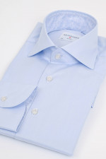 Baumwoll Hemd mit Details in Hellblau