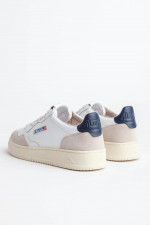 Leder-Sneaker MEDALIST in Weiß/Beige//Navy