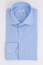 Hemd aus Baumwoll Mix in Blau/Weiß gestreift