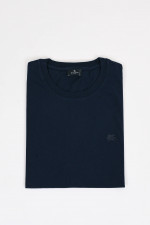 T-Shirt mit Logo-Stickerei in Navy