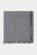 Schal aus Merinowolle in Schwarz/Weiß