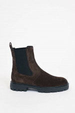 Chelsea-Boot H673 aus Veloursleder in Braun