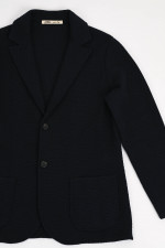 Wollmix Sweatjacke in Navy