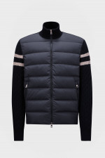 Hybrid Jacke aus Woll-Mix in Navy