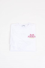 Langarm-Shirt mit XXL-Backprint in Weiß/Multicolor