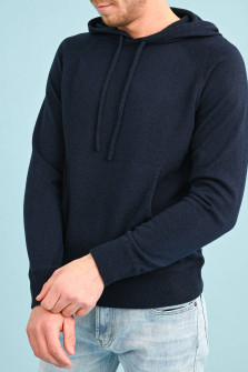 Cashmere Hoodie in Navy
