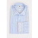 Leinenhemd mit breiten Streifen in Mittelblau/Weiß