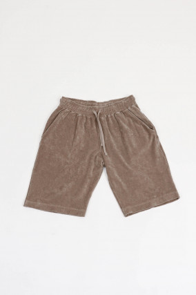 Bermuda-Short TERRY aus Frottee in Taupe