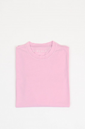 Basic Kurzarm-Shirt in Rosa