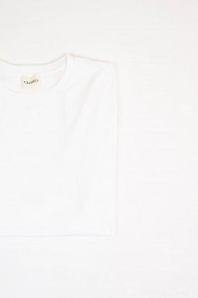 Basic Kurzarm-Shirt in Weiß