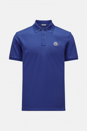 Polo-Shirt mit Stickerei-Details in Blau-violett