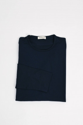 Langarm Shirt in Navy